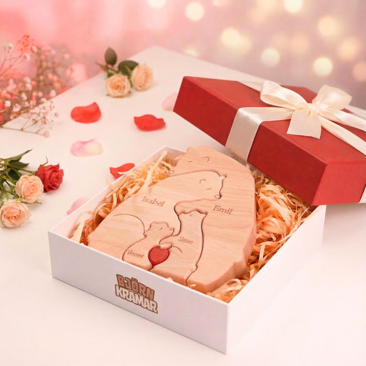 Björnfamilj - Personlig gåva till de du älskar