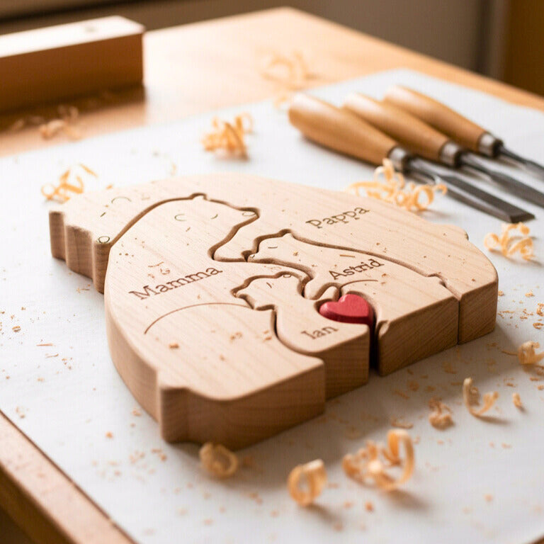 Björnfamilj - Personlig gåva till de du älskar