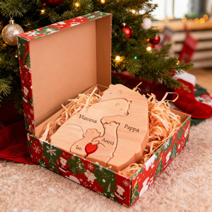 Björnfamilj - Personlig gåva till de du älskar