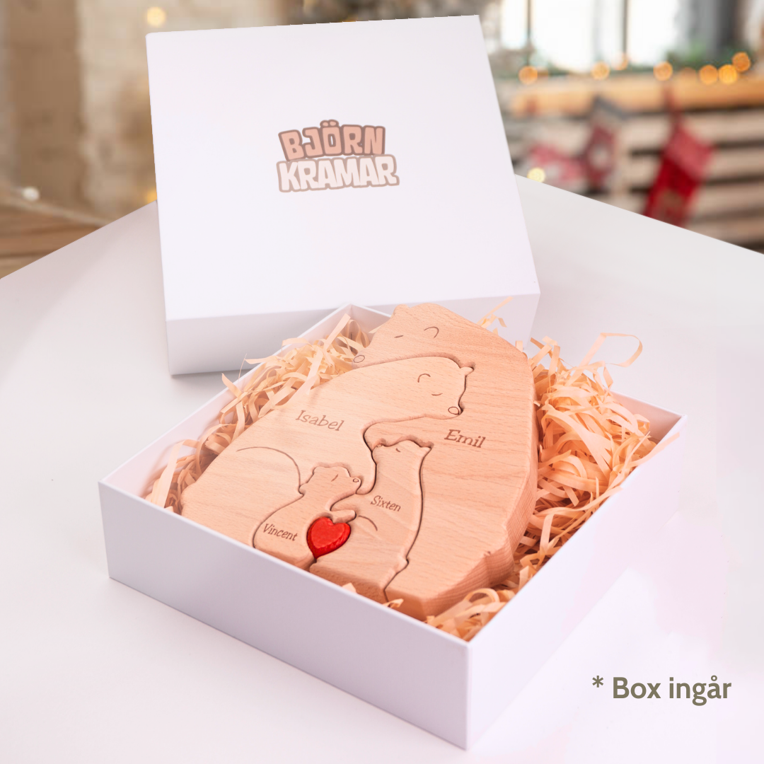 Björnfamilj - Personlig gåva till de du älskar