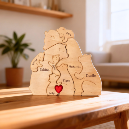 Björnfamilj - Personlig gåva till de du älskar